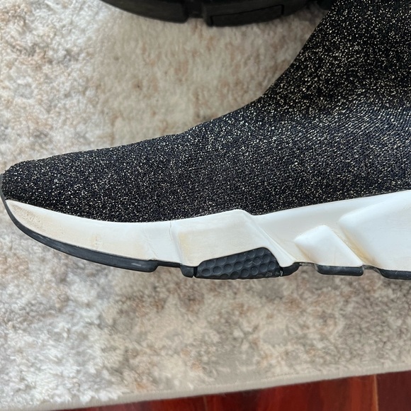 BALENCIAGA Speed Sock Gold glitter - Picture 7 of 9